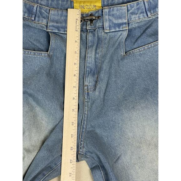 Fine Culture‎ Ebony Jeans Mens L Blue Fireman Latch Custom Seam Work Baggy Fit - Picture 8 of 16